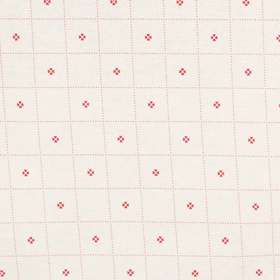 Fabrique de Styles Nappes*Nappe carrée en coton blanc et 160x160cm - P'tits cœurs