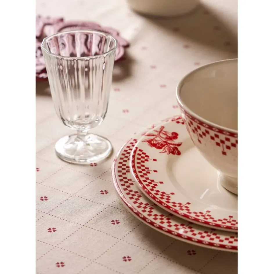 Fabrique de Styles Nappes*Nappe carrée en coton blanc et 160x160cm - P'tits cœurs