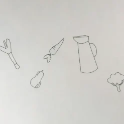 Fabrique de Styles Nappes*Nappe en coton écru 250x145cm - P'tit légumes