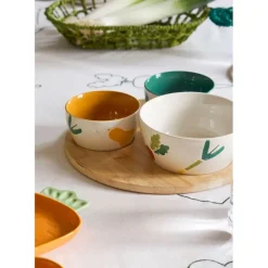 Fabrique de Styles Nappes*Nappe en coton écru 250x145cm - P'tit légumes