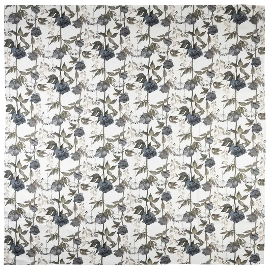 Fabrique de Styles Nappes*Nappe en coton gris vert 320x160cm - Rose noire