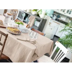 Fabrique de Styles Nappes*Nappe rectangle en gaze de coton unie pampa 150x250cm - Gaia