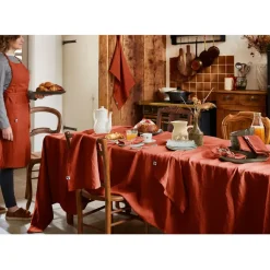 Fabrique de Styles Nappes*Nappe rectangle en lin lavé 170x250cm - Soline