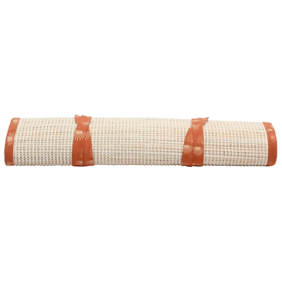 Fabrique de Styles Draps De Plage Et Foutas*Natte de plage avec coussin et écru - sweet leaves