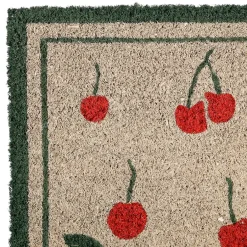 Fabrique de Styles Paillassons*Paillasson cerise en coco gris et rouge 73x43 - Cerise
