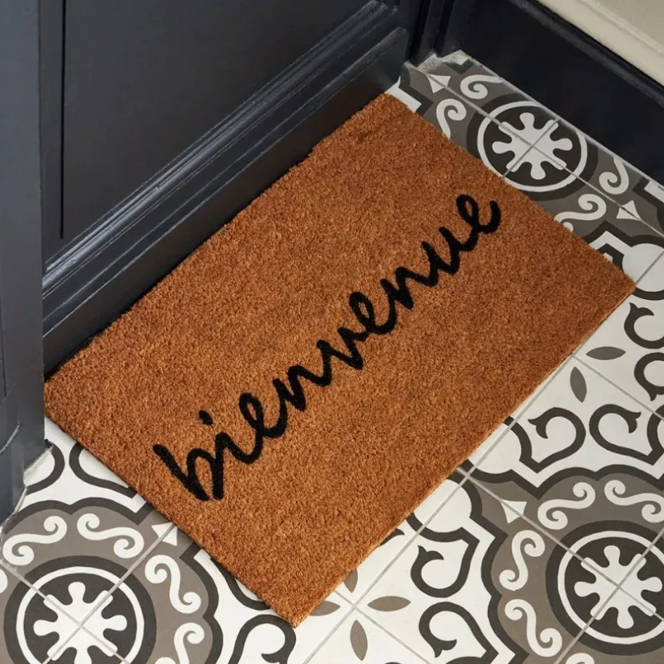 Fabrique de Styles Paillassons*Paillasson en coco 58x38cm - Bienvenue