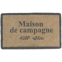 Fabrique de Styles Paillassons*Paillasson maison de campagne naturel et gris en coco