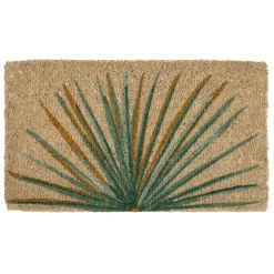 Fabrique de Styles Paillassons*Paillasson palmier bleu 73x43cm