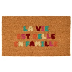 Fabrique de Styles Paillassons*Paillasson "la vie est belle" en coco 73x43cm - Famille