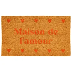 Fabrique de Styles Paillassons*Paillasson "Maison de l'amour" en coco 73x43cm - Famille