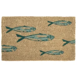 Fabrique de Styles Paillassons*paillasson rivière de poisson bleu 73x43cm