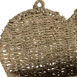 Fabrique de Styles Paniers Et Corbeilles*Panier mural cœur en jonc de mer 33x32cm - Chaumière