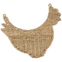 Fabrique de Styles Paniers Et Corbeilles*Panier mural poule en jonc de mer 42x38cm - Chaumière