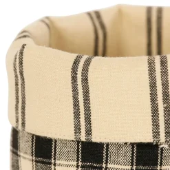 Fabrique de Styles Paniers Et Corbeilles*Panière à pain en coton à carreaux - Campagne