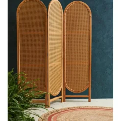 Fabrique de Styles Têtes De Lit Et Paravents*Paravent en sapin et rotin 150xh180cm - Balamea