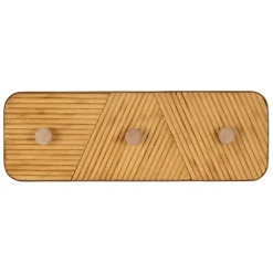 Fabrique de Styles Patères*Patere 3 crochets en bambou et sapin - Saori