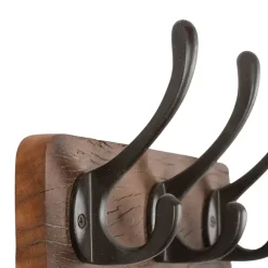 Fabrique de Styles Patères*Patère 3 crochets en shorea et ferrier - Campagne