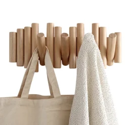 Fabrique de Styles Patères*Patère murale 5 crochets en bois 38x18x6.3cm