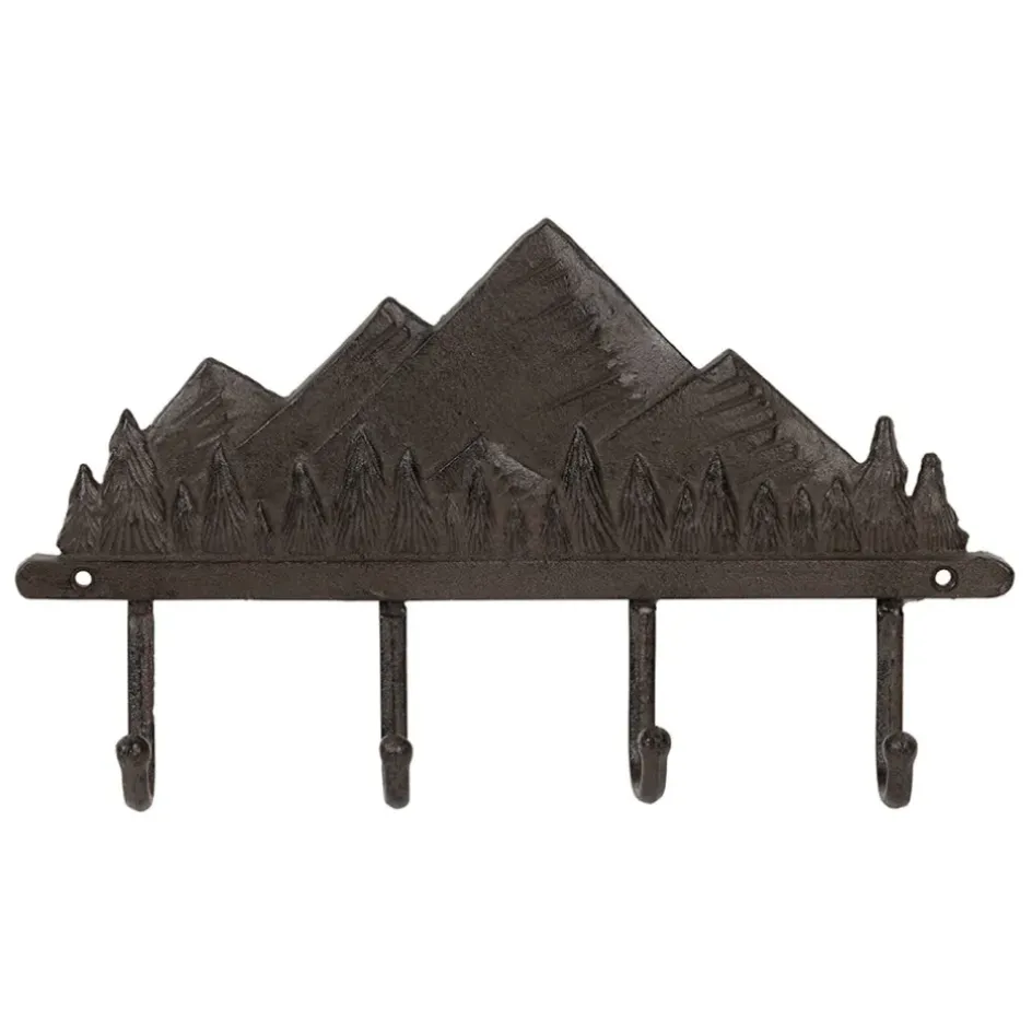 Fabrique de Styles Patères*Patères 4 crochets Montagnes en fonte - Montagne