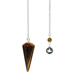 Fabrique de Styles Méditation Et Yoga*Pendule cône lisse en œil de tigre