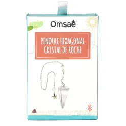 Fabrique de Styles Méditation Et Yoga*Pendule hexagonal en cristal de roche et charm étoile