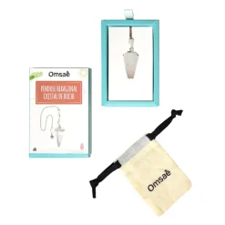 Fabrique de Styles Méditation Et Yoga*Pendule hexagonal en cristal de roche et charm étoile