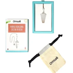 Fabrique de Styles Méditation Et Yoga*Pendule hexagonal en cristal de roche et charm étoile