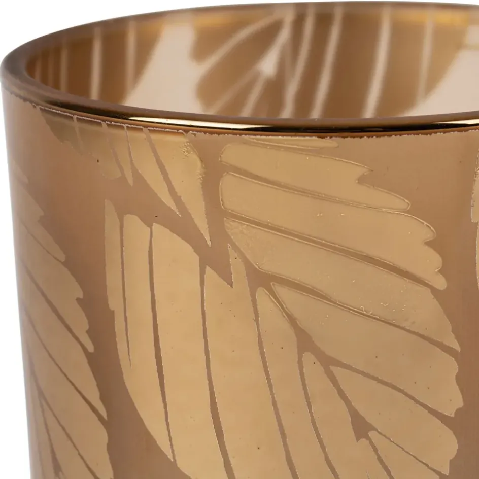 Fabrique de Styles Photophores, Bougeoirs Et Lanternes*Photophore en verre et bois d10cm - Noisetier