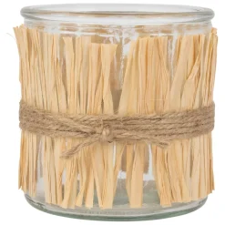 Fabrique de Styles Photophores, Bougeoirs Et Lanternes*Photophore en verre et raphia