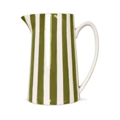 Fabrique de Styles Carafes Et Pichets*Pichet en céramique rayé blanc et 1L