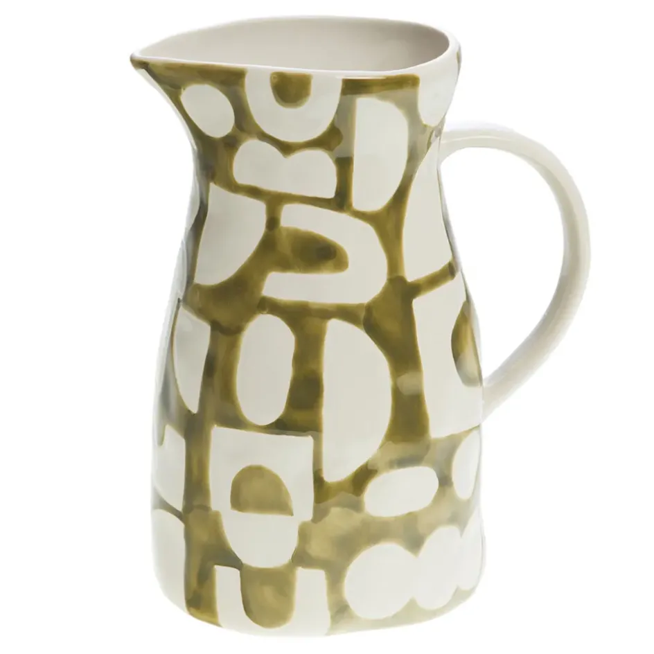 Fabrique de Styles Carafes Et Pichets*Pichet en grès et blanc 1.6L - Ohana