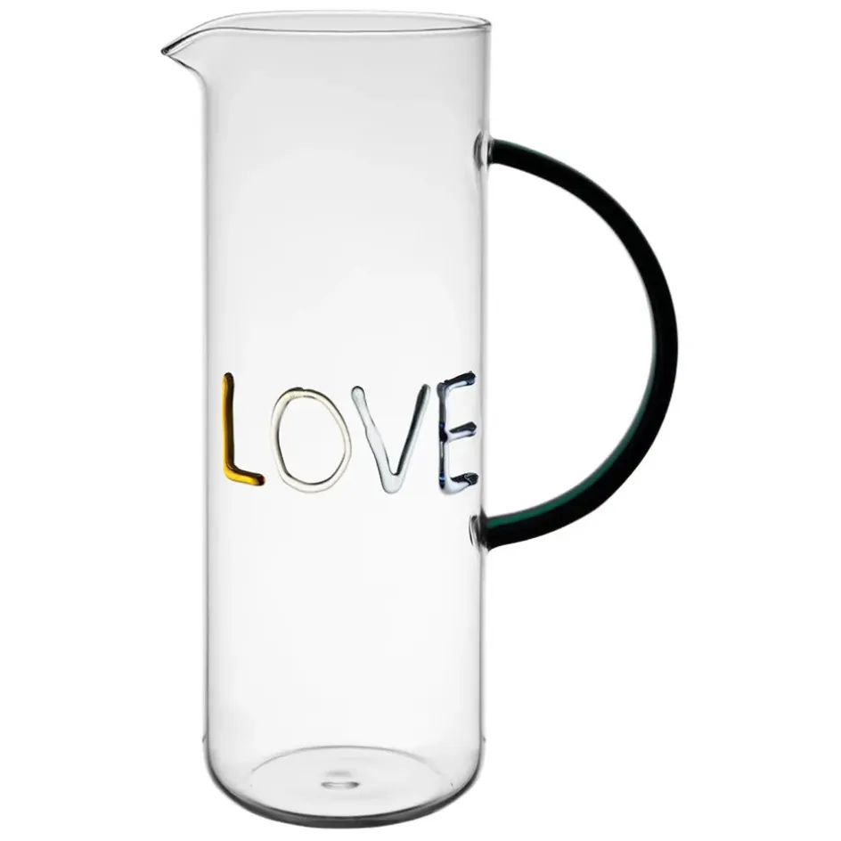 Fabrique de Styles Carafes Et Pichets*Pichet love en verre 1l - Colorea