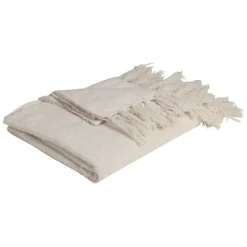 Fabrique de Styles Plaids*Plaid avec franges en tissu 150x130cm - Klosen