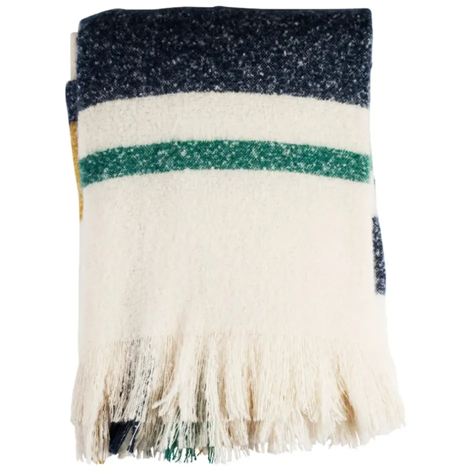 Fabrique de Styles Plaids*Plaid avec franges en tissu 170x130cm - Klosen