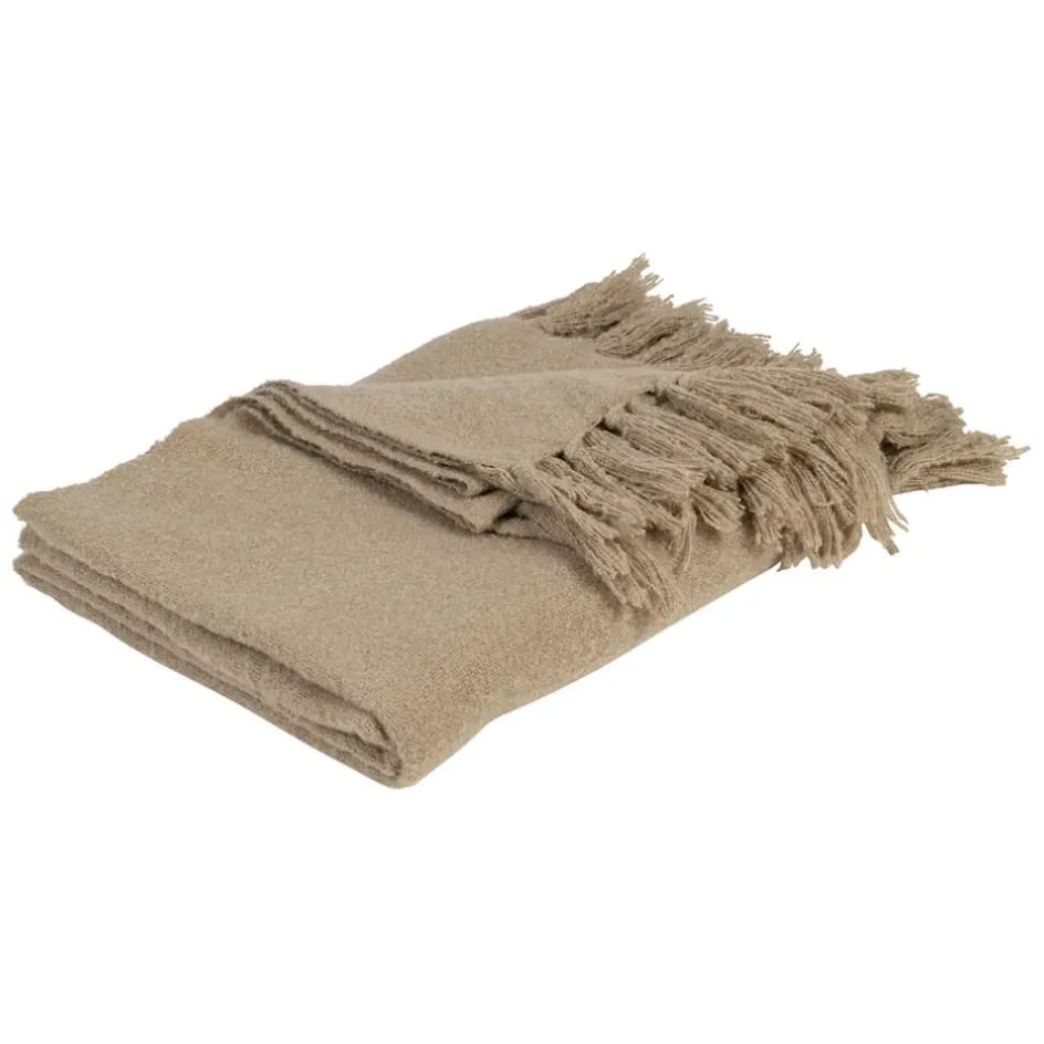 Fabrique de Styles Plaids*Plaid avec franges en tissu 150x130cm - Klosen