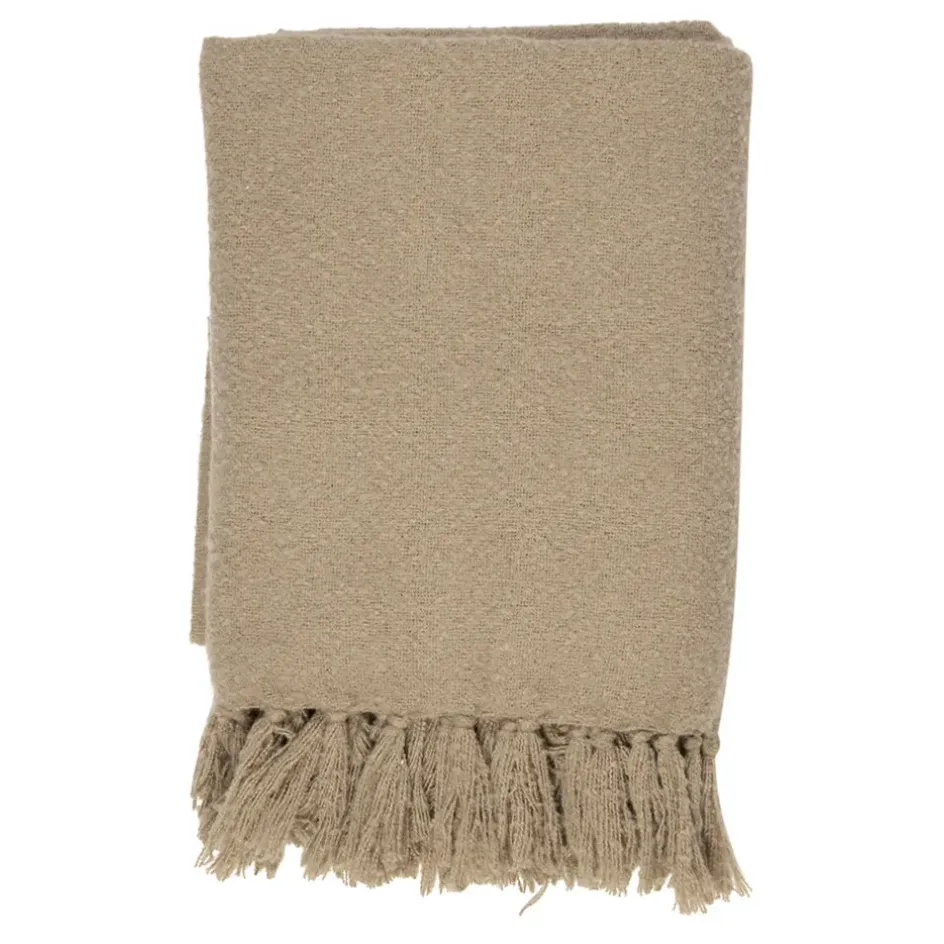 Fabrique de Styles Plaids*Plaid avec franges en tissu 150x130cm - Klosen