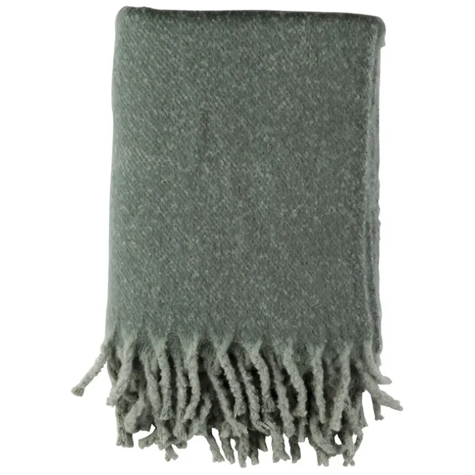 Fabrique de Styles Plaids*Plaid avec franges en tissu 170x130cm - Klosen