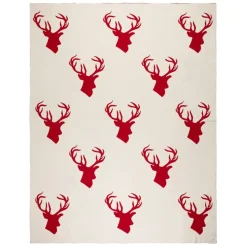 Fabrique de Styles Plaids*Plaid cerf en coton 150x125cm - Noel