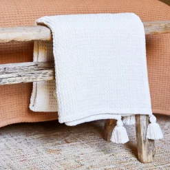 Fabrique de Styles Plaids*Plaid en coton nid d'abeille 170x130cm - Beezz