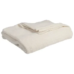 Fabrique de Styles Plaids*Plaid en tissu écru 170x130cm - Alysse