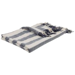 Fabrique de Styles Plaids*Plaid en tissu rayé et écru 170x130cm - Medi