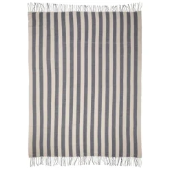 Fabrique de Styles Plaids*Plaid en tissu rayé et écru 170x130cm - Medi