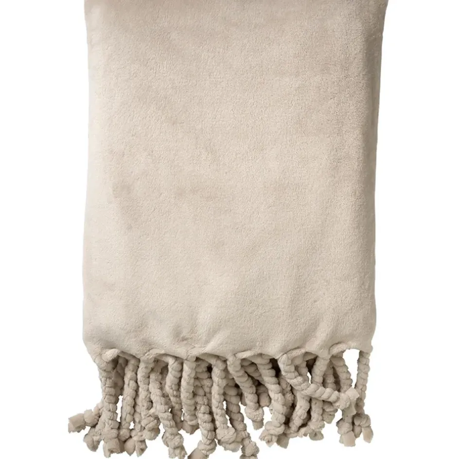 Fabrique de Styles Plaids*Plaid florijn 150x200cm pumice stone