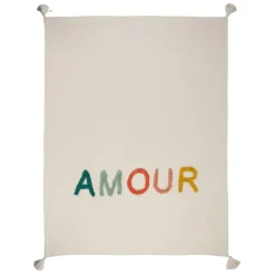 Fabrique de Styles Plaids*Plaid tufté amour en coton 170x130cm - Famille