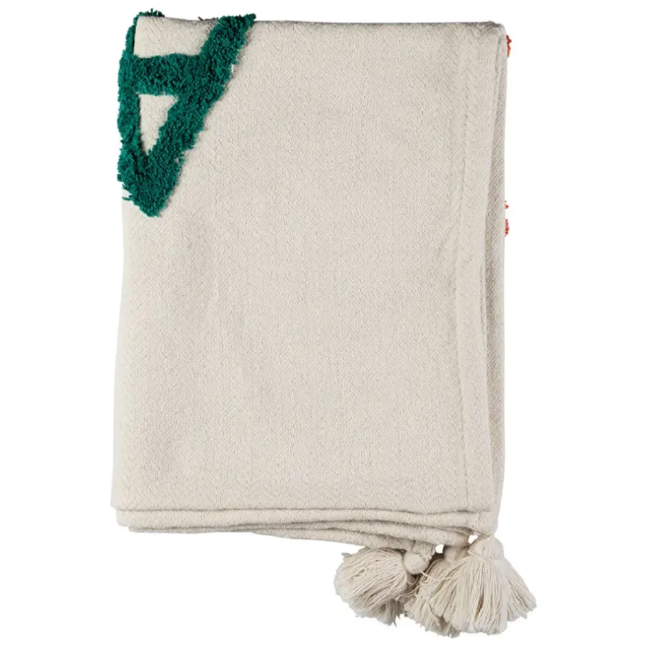 Fabrique de Styles Plaids*Plaid tufté amour en coton 170x130cm - Famille