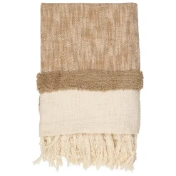 Fabrique de Styles Plaids*Plaid tufté en coton et écru 170x130cm - Klosen