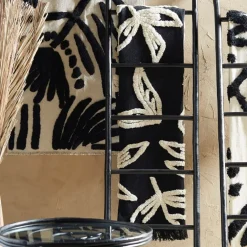 Fabrique de Styles Plaids*Plaid Tufté en coton Noir et blanc 170X130cm - Solor