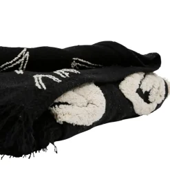 Fabrique de Styles Plaids*Plaid Tufté en coton Noir et blanc 170X130cm - Solor