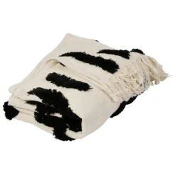 Fabrique de Styles Plaids*Plaid Tufte Noir et Blanc 170X130cm