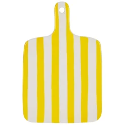 Fabrique de Styles Planches À Découper*Planche à découper en porcelaine rayée et blanc 28x18cm - Artist